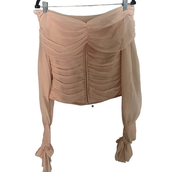 Patrick Christopher Tops - Women's Patrick‎ Christopher Silk Light Pink Top with Ruffle Detailing Size 4